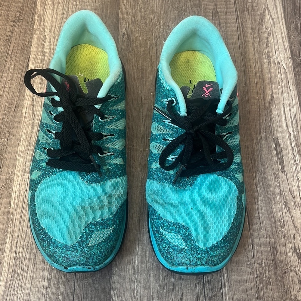 Nike Free 5.0 Running Sneaker Shoe Deep Royal Hyper Pink Size 6 - Picture 4 of 13